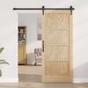 vidaXL Sliding Door ORKDAL Brown 33.86 x 83.07 in Solid Pine Wood