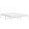 vidaXL Bed Frame White Powder-coated steel Double Bed Frame