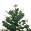 vidaXL 59 in Artificial Hinged Christmas Tree Green and white PVC, PE, metal