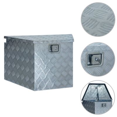 vidaXL Aluminum Box 29"/15"x16.1"x18.1" Silver