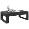 vidaXL Coffee Table Black Engineered wood, Glass 35.4 x 20.9 x 11.8 in