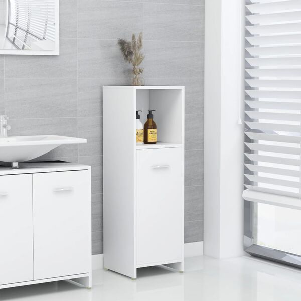 vidaXL Bathroom Cabinet White Engineered wood Standard Bathroom Cabinet