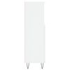 vidaXL Bathroom Cabinet White Engineered wood, iron Tall