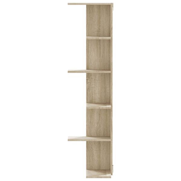 vidaXL Wall Corner Shelf Sonoma oak Engineered wood Triangular