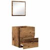 vidaXL Bathroom Cabinet with Drawer Old Wood 16.14 x 15.16 x 17.72 in