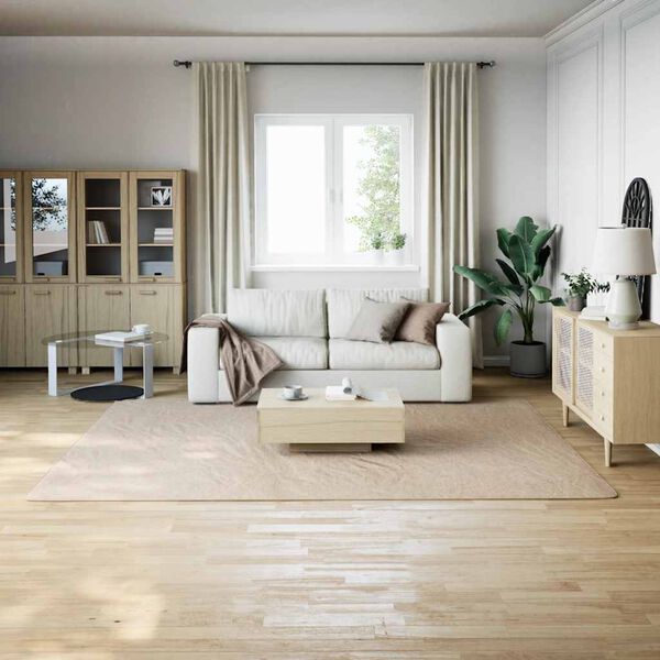 vidaXL Shaggy Rug Beige 100% Polyester 94.5 x 120.1 in Shaggy Rug