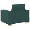 vidaXL Sofa 3 pcs Dark Green Linen-blend Fabric