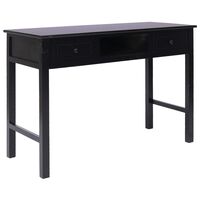 vidaXL Writing Desk Black 43.3"x17.7"x29.9" Wood