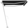 vidaXL Retractable Awning Anthracite