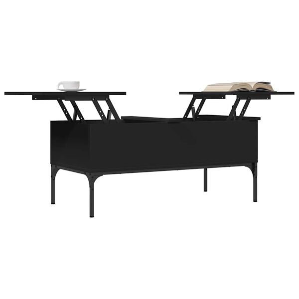 vidaXL Coffee Table Black Engineered wood, metal Large Coffee Table