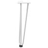 vidaXL Hairpin Table Leg White Solid powder-coated steel Adjustable Feet