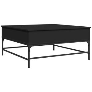 vidaXL Coffee Table Black Engineered wood 37.4x37.4x17.7 in Coffee Table