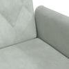 vidaXL Sofa Bed Light Gray Velvet (100% polyester), plywood 2-Seater