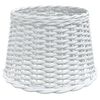 vidaXL Ceiling Lamp Shade White Wicker, Iron Medium Decorative Inlays