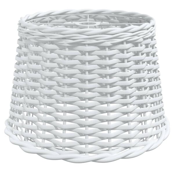 vidaXL Ceiling Lamp Shade White Wicker, Iron Medium Decorative Inlays