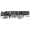 vidaXL Garden Lounge Set Anthracite Poly Rattan Large Modular
