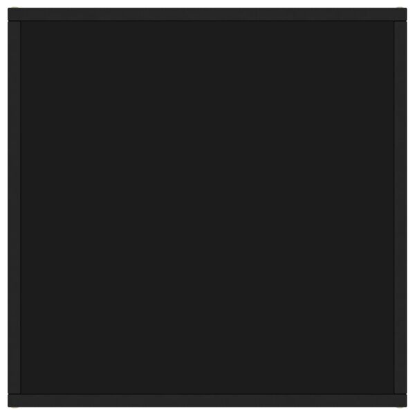 vidaXL Coffee Table Black Tempered Glass 23.6 x 23.6 x 13.8 in Durable