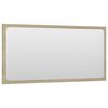 vidaXL Mirror Sonoma oak Engineered wood and acrylic 31.5 x 14.6 in