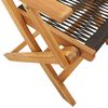 vidaXL Bistro Set Black Solid acacia wood, Polypropylene Compact