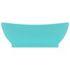 vidaXL Luxury Basin Overflow Oval Matt Light Green 23.0x15.4" Ceramic