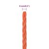 vidaXL Work Rope Orange 0.31 " 164.0 ' Polypropylene