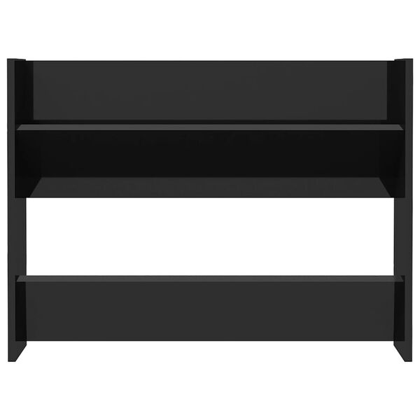 vidaXL Wall Shoe Cabinet High gloss black Engineered wood