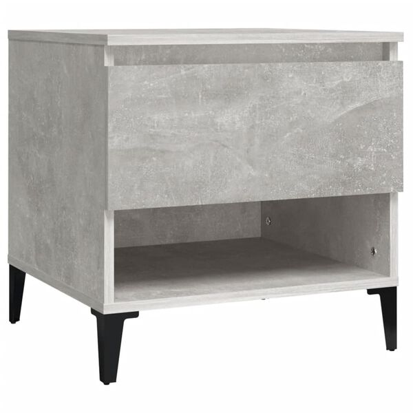 vidaXL Side Table Concrete grey Engineered wood, metal Small Side Table