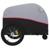 vidaXL Bike Trailer Black and Red 66.1 lb Iron
