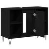 vidaXL Bathroom Cabinet Black 31.50 x 12.99 x 23.62 in Engineered Wood