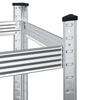 vidaXL 2-Layer Tyre Shelves 2 pcs Silver 43.3x15.7x42.9" Steel