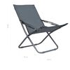 vidaXL Folding Beach Chairs 2 pcs Fabric Grey