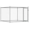 vidaXL Dog Cage Grey Galvanized steel Large Durable Dog Cage