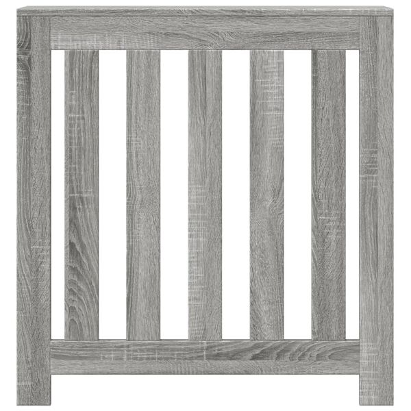 vidaXL Radiator Cover Grey Sonoma 30.7x7.9x32.3" Engineered Wood