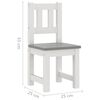 vidaXL Children Table And Chair Set White and gray MDF Small Ergonomic