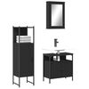 vidaXL Bathroom Furniture Set Black