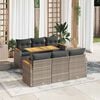 vidaXL Garden Sofa Set Grey PE Rattan Large Modular Garden Sofa Set