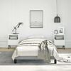 vidaXL Bed Frame Light Grey Polyester, Plywood, Engineered wood Twin XL