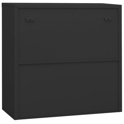 vidaXL Office Cabinet with Planter Box Anthracite 35.4"x15.7"x44.5" Steel