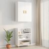 vidaXL Hanging Wall Cabinet High gloss white Engineered wood