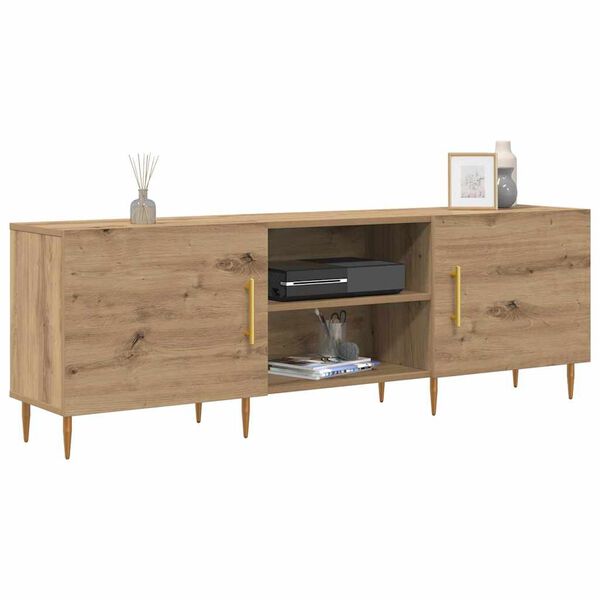 vidaXL TV Cabinet Artisan oak 59.06 x 11.81 x 19.69 in Engineered wood