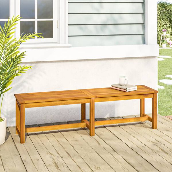 vidaXL Garden Bench Brown Solid acacia wood 59.1 in Durable