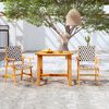 vidaXL Garden Dining Set Brown Solid Acacia Wood Medium Durable