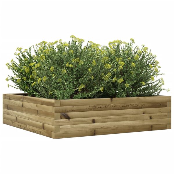 vidaXL Garden Planter Natural wood Treated pine wood Large