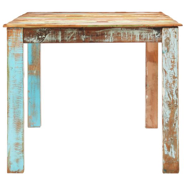 vidaXL Dining Table Multicolored Solid reclaimed wood Medium Durable