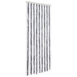 vidaXL Insect Curtain Grey and White 22.0x72.8" Chenille