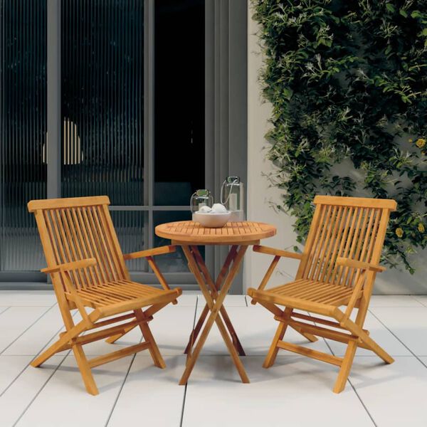 vidaXL Garden Dining Set Natural Teak