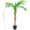vidaXL Artificial Banana Tree Green Solid wood, plastic Large