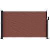 vidaXL Retractable Side Awning Brown 100% polyester with PU coating