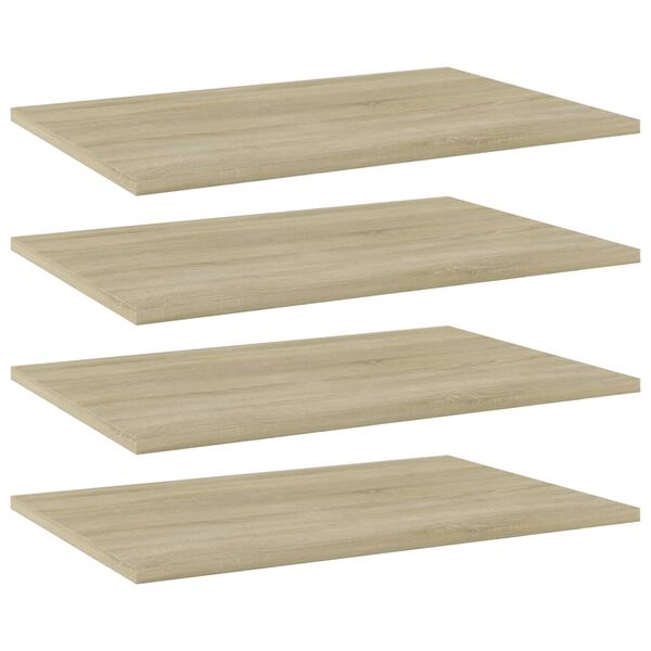 vidaXL Shelf Set of 4 Sonoma oak Engineered wood Medium Simple Shelf