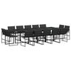 vidaXL Garden Dining Set Black